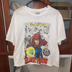 large black widow comic tee